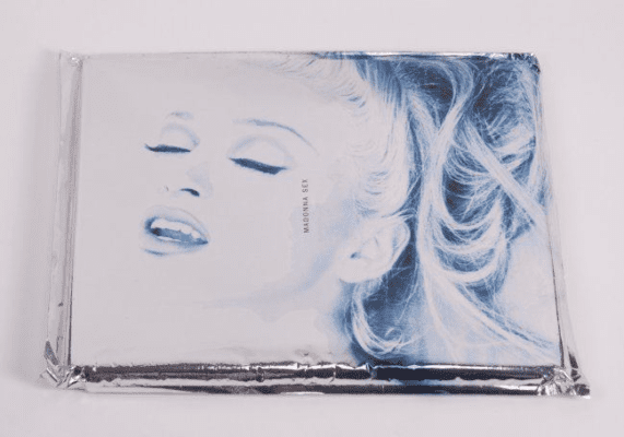 Madonna's Erotica, music video, silver sex book